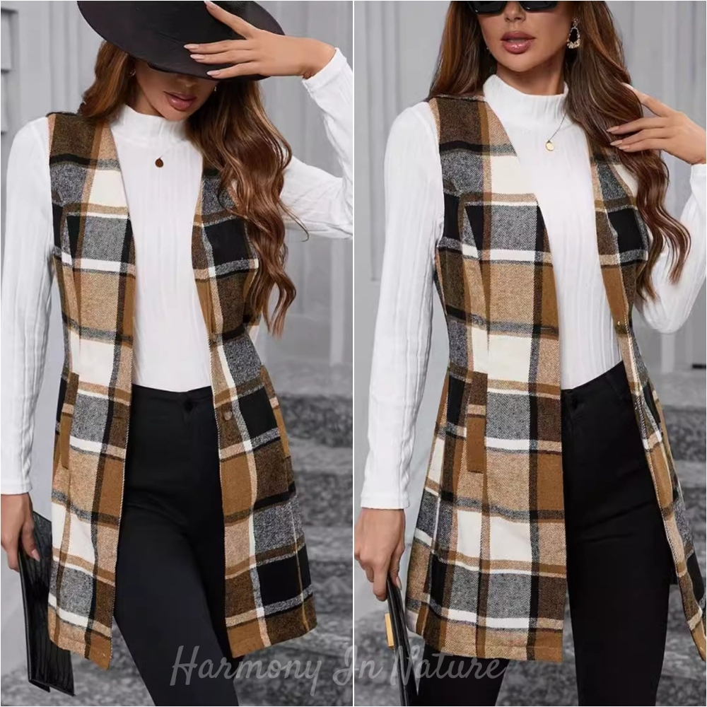Jasmine Plaid Heritage Vest